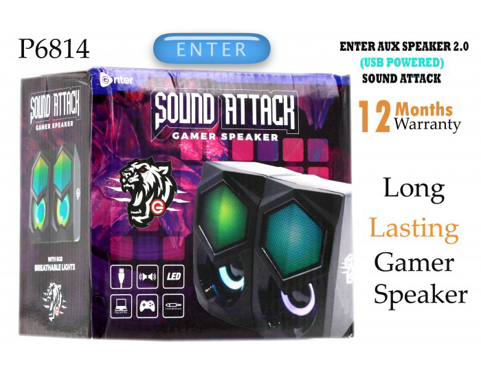 ENTER AUX SPEAKER 2.0 (USB POWERED) SOUND ATTACK